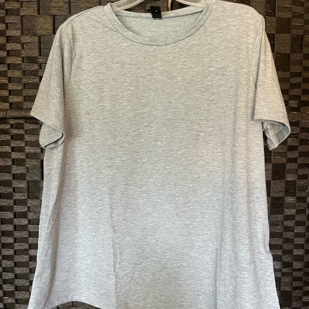 SHEIN Gray Boxy Short Sleeve T-Shirt